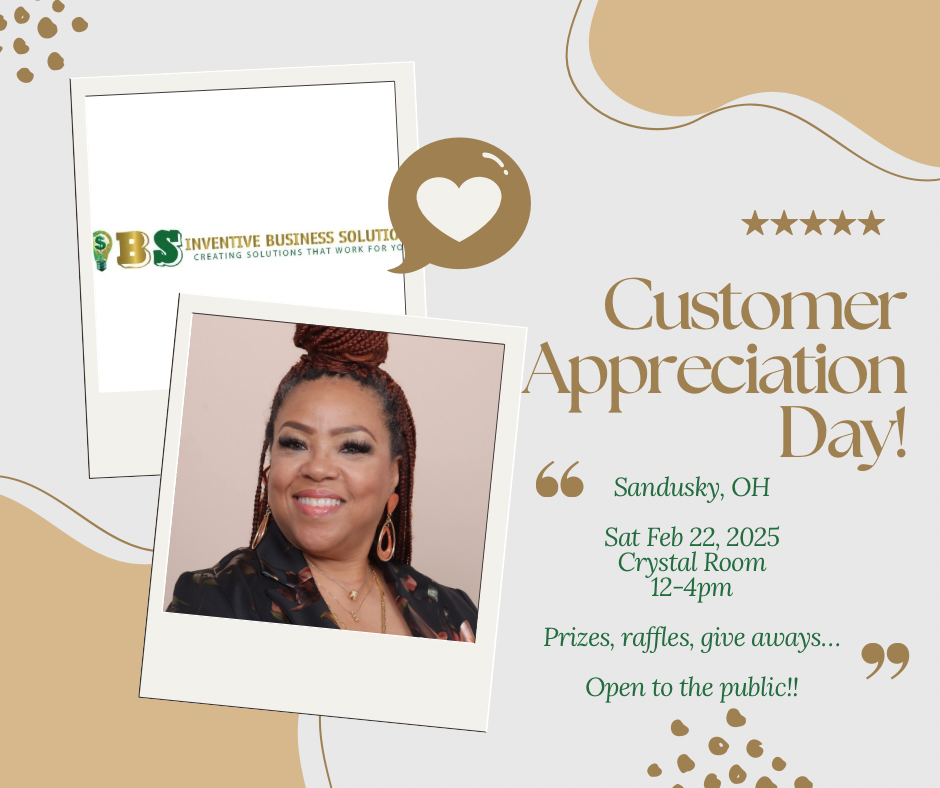 Customer Appreciation Day. February 22, 2025. Noon to 4 PM. At the Crystal Room.